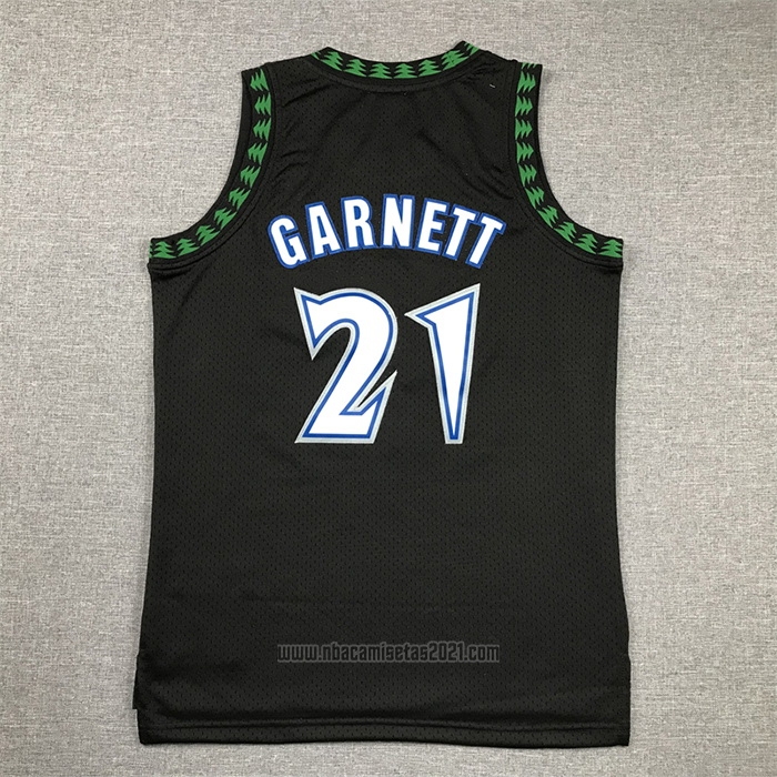 Camiseta Nino Minnesota Timberwolves Kevin Garnett #21 Hardwood Classics Throwback 1997-98 Negro